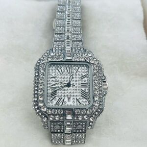 Silver Rhinestone Watch Unisex